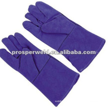 Long purple welding gloves